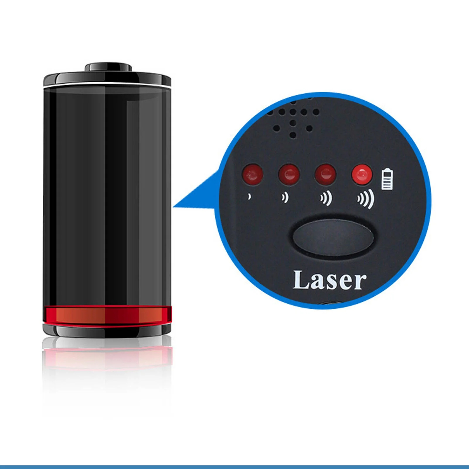Spyware cam finder mit smarte Batterie-Indikator