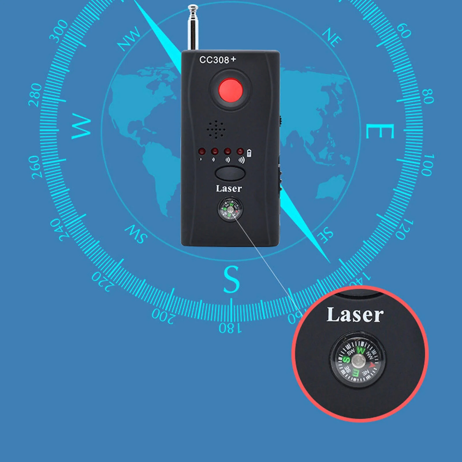 Laser Kamera Sucher mit Kompass