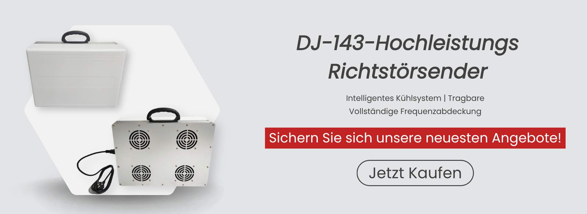 DJ-143 Tragbare Koffer Richtungs Störsender banner