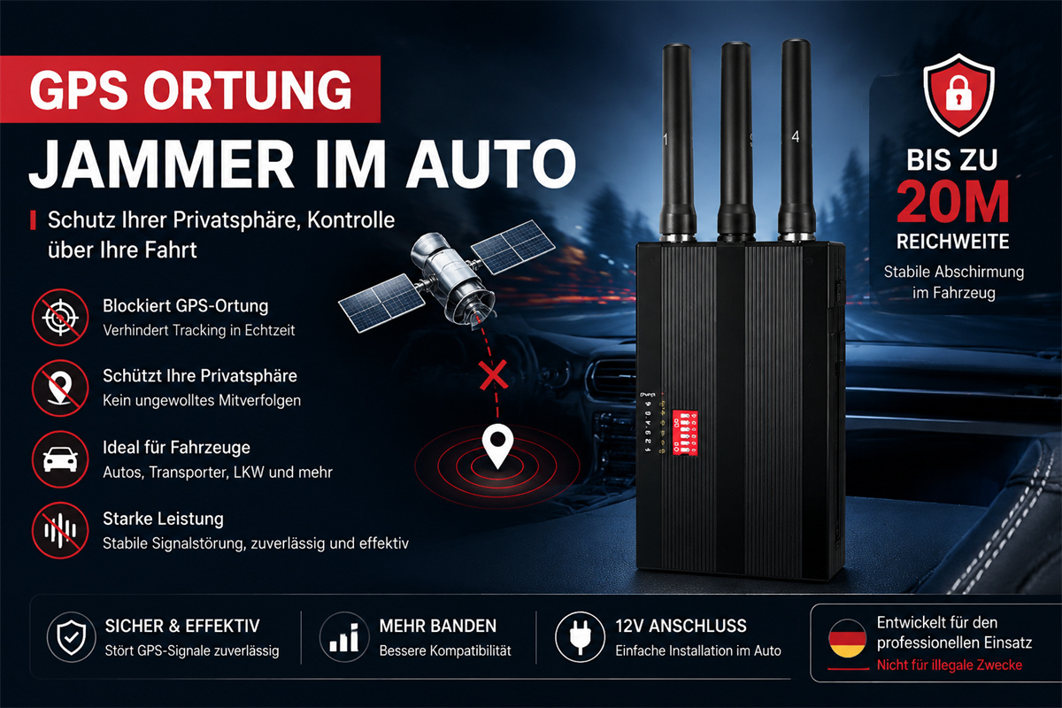 GPS Ortung Jammer im Auto: GPS-Sicherheit für Fahrzeuge & Unternehmen