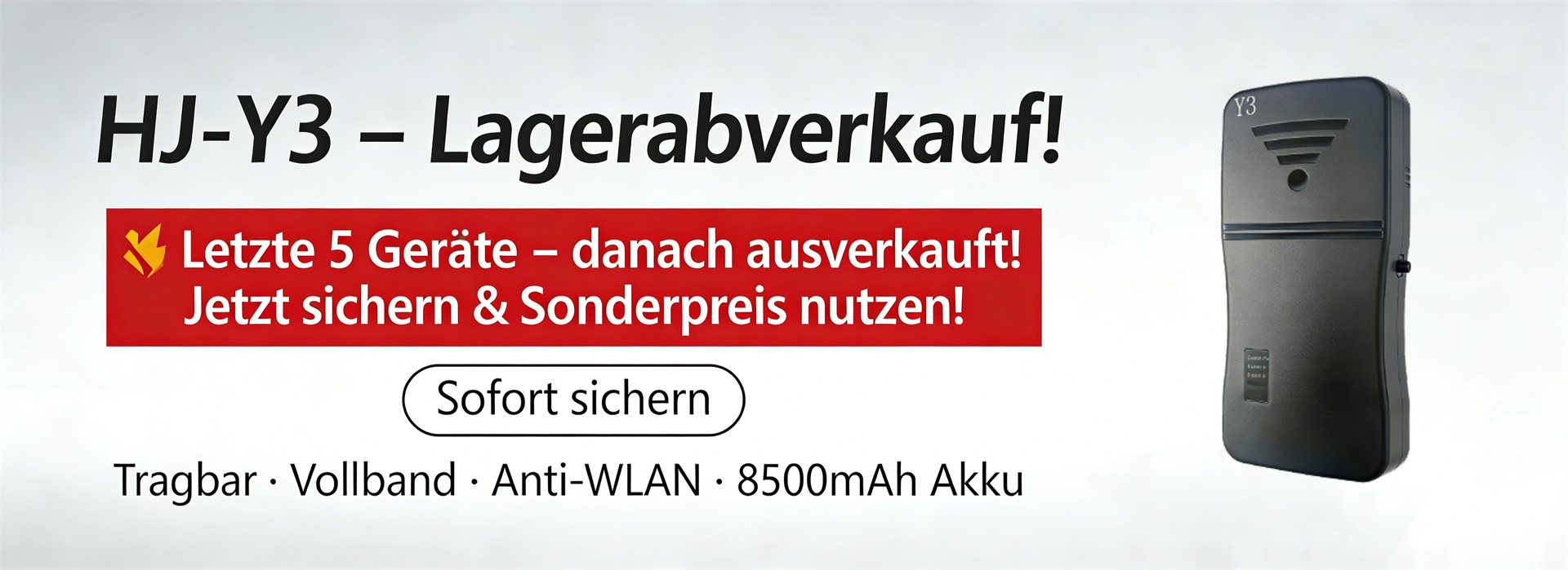 Lagerabverkauf für HJ-Y3 Vollband Anti WLAN Jammer Störsendern