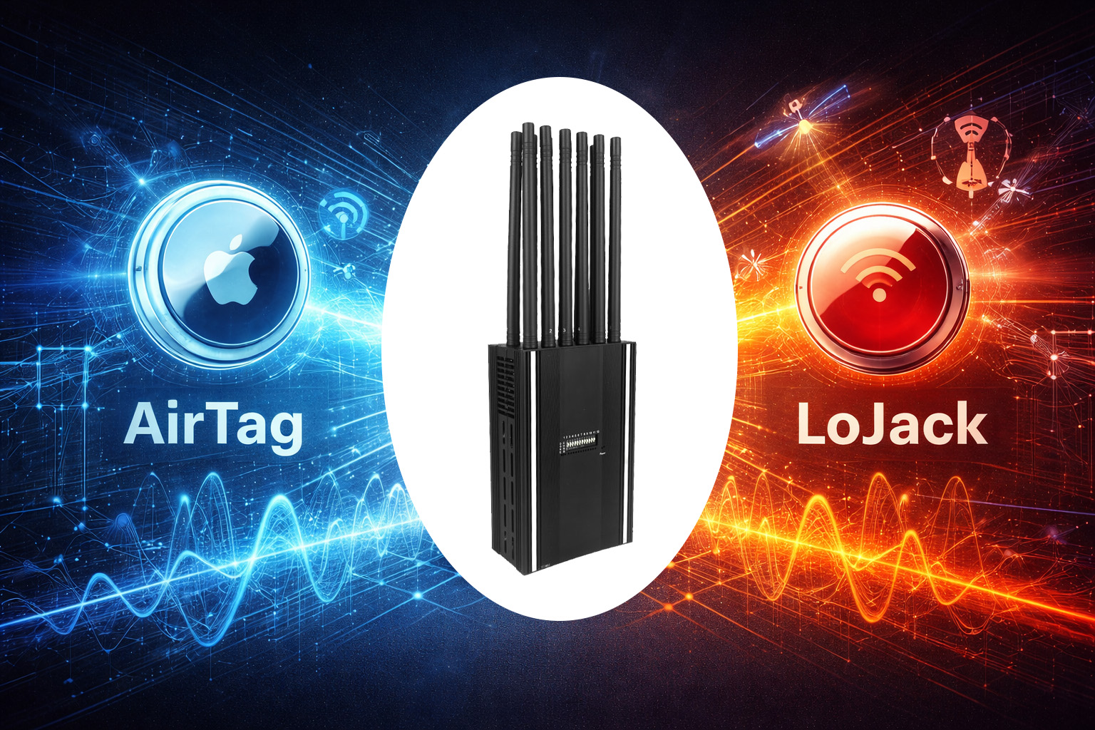 AirTag oder LoJack GPS Tracker und Störsender