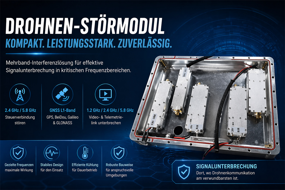 Drohnen Störmodul: Relevante Frequenzen einfach erklärt