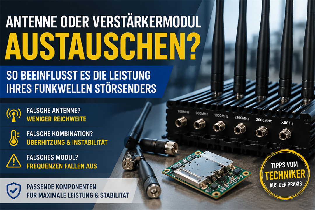 Funkwellen Störsender Antenne wechseln