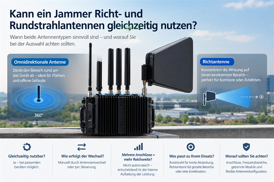 Jammer mit Richt- und Rundstrahlantennen