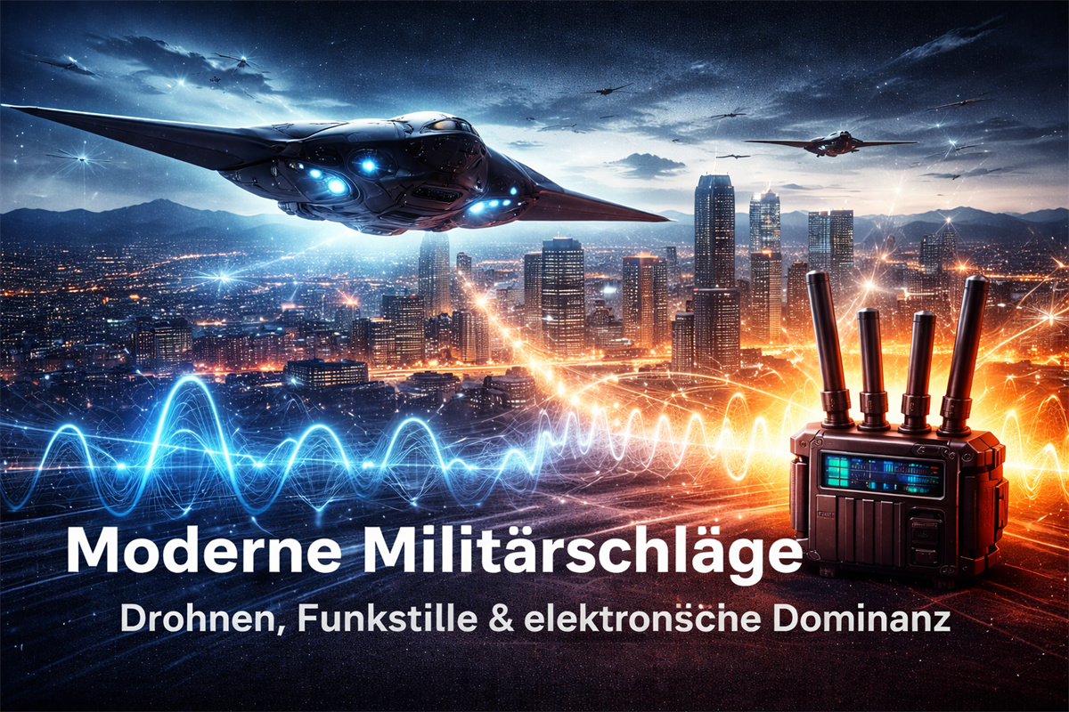 Moderne Militär Kommunikationsstörung mit Stealth-Drohnen