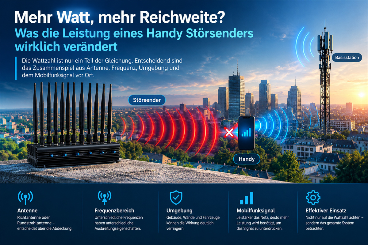 Handy Störsender Reichweite: Wie viel Watt sind entscheidend?